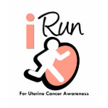 I Run For Uterine Cancer Awareness t-shirts