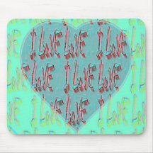 - I Ruv Ruv -SHECKSHE.COM-SheckShe* Heart- Mouse Pad