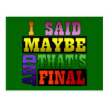 I Said Maybe Postcard