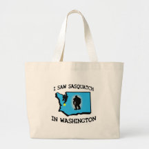 I Saw Sasquatch In Washington Canvas Bags