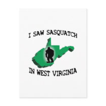 I Saw Sasquatch In West Virginia Post Cards