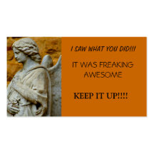 I saw what you did card, keep it up III Business Card