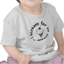 I Scream for Ice Cream - Baby Boy Blue T-shirts