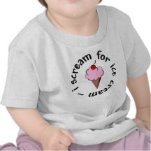 I Scream for  Ice Cream - Baby Girl Pink T-shirts