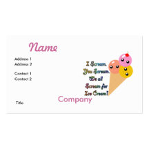 I Scream for Ice Cream Business Card