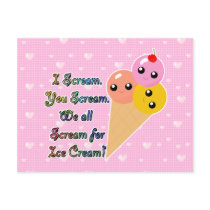 I Scream for Ice Cream Postcards
