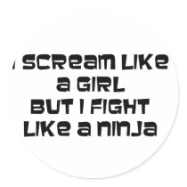 i scream like a girl sticker