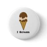 I Scream T-Shirt Pinback Buttons