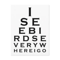 I See Birds Eyechart