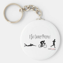 I See Crazy People Keychain