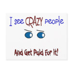 "I see crazy people" Postcards