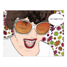 I see fragged people postcards