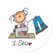 I Sew T-shirts and Gifts Sticker