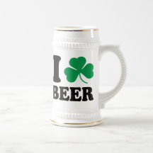 I Shamrock Beer Coffee Mugs