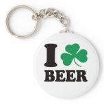 I Shamrock Beer Keychains