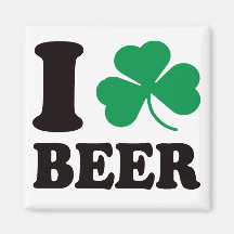 I Shamrock Beer Magnet