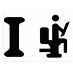 i shit icon postcard
