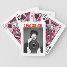 I SHOOT LIKE A GIRL POKER DECK