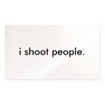 i shoot people. business card template