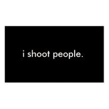 i shoot people. business card templates