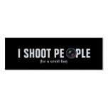 I shoot people - Metallic Paper (photography) Business Cards