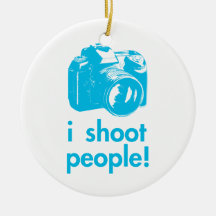 i shoot people photography photographer funny christmas ornament