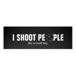 I shoot people - Professional Photographer Business Card