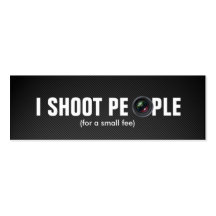 I shoot people - Professional Photographer Business Card