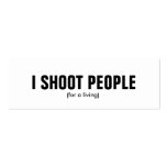 I shoot people - Professional Photographer Business Card Templates