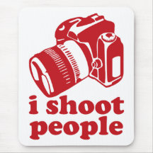 I Shoot People - Red Mouse Pad