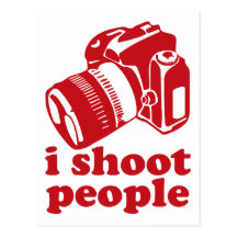 I Shoot People - Red Postcard