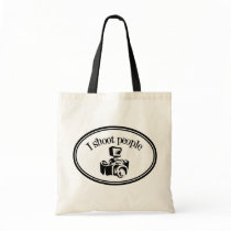I Shoot People Retro Photographer's Camera B&W Tote Bag