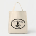 I Shoot People Retro Photographer's Camera B&W Tote Bags