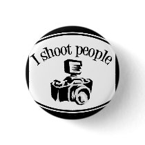 I Shoot People Retro Photographer's Camera B&W
