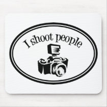 I Shoot People Retro Photographer's Camera B&W