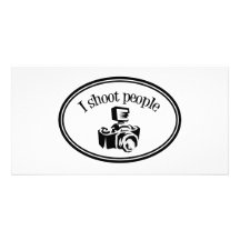 I Shoot People Retro Photographer's Camera B&W Photo Greeting Card