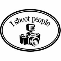 I Shoot People Retro Photographer's Camera B&W