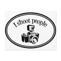 I Shoot People Retro Photographer's Camera B&W
