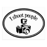 I Shoot People Retro Photographer's Camera B&W Post Cards