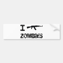 I Shoot Zombies Bumper Sticker