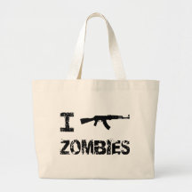 I Shoot Zombies Canvas Bags
