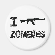 I Shoot Zombies Fridge Magnet