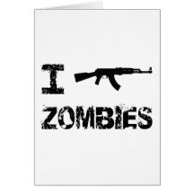 I Shoot Zombies Greeting Cards