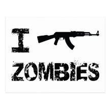 I Shoot Zombies Post Cards