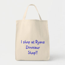 I shop at Ryans Dinosaur Shop!! Canvas Bag