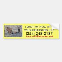 , I SHOT MY HOG WITH... BUMPER STICKER