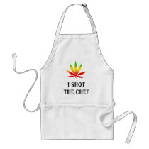 I Shot The Chef Reggae Rasta Leaf Standard Apron