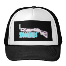 I SHOTGUN ZOMBIES MESH HATS