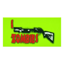 I SHOTGUN ZOMBIES PHOTO GREETING CARD