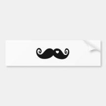 I simply love Moustache Bumper Sticker